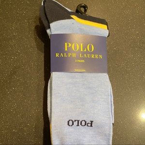 Polo Ralph Lauren dress/casual socks 3 pair